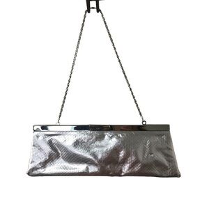 Kate Landry silver shoulder chain purse